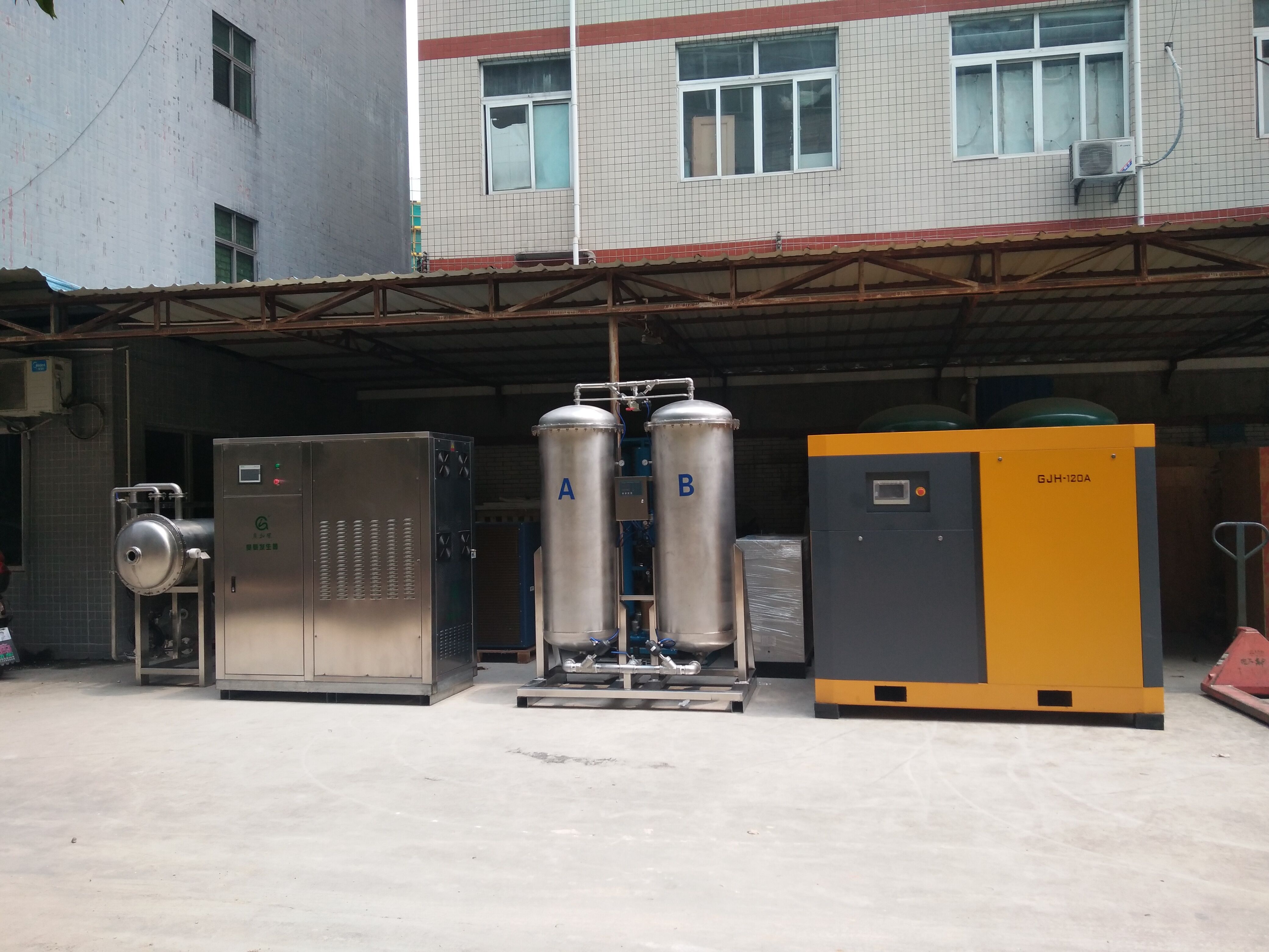 佳環(huán)8月份，出貨一套5KG氧氣源臭氧發(fā)生器應用于洗滌廢水回水處理